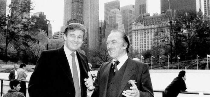 Donald Trump and father Fred Trump at opening of Wollman Rin